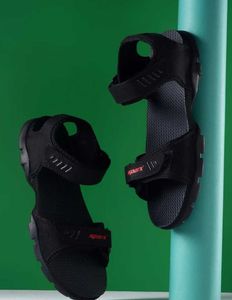 Sparx Black Sandals