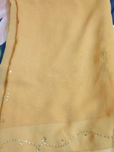 elegant party wear beads work saree