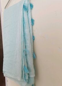 Elegant light blue Saree