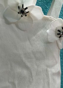 Floral Embellished Knit Top