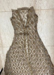 Embroidered Sheer Vest