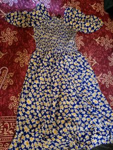 Floral Smocked Midi Dress