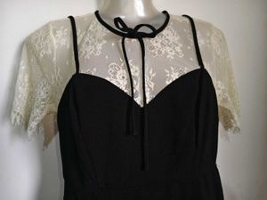 🎊Buy 1, Get 1 Free🎁Chic Black &amp; Lace Mini Dress