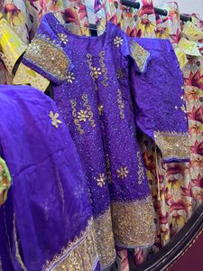 Purple Embroidered Kurta Set