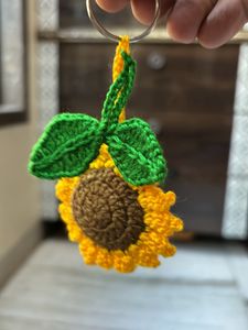 Sunflower CROCHET KEYCHAIN HANDMADE