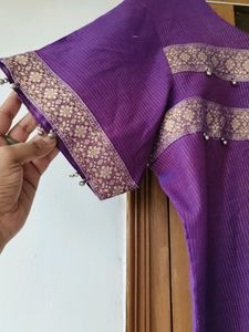 Ghunghroo Shiny Purple Kurta
