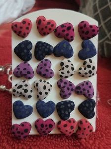 Heart Stud Earring Set
