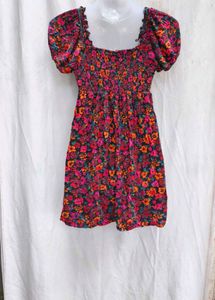 8210. Floral Print Mini Dress