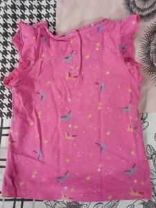 Girls Cute Pink Unicorn Top