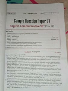 ARIHANT Class 10 - 15 SQP English Communicative