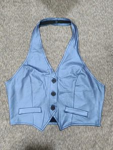 Savana Blue Halter Top Vest