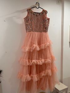Mirror Work Party Wear Heavy multi FlairedGown