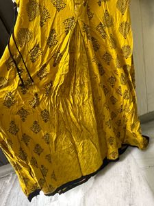Yellow Printed Kurta