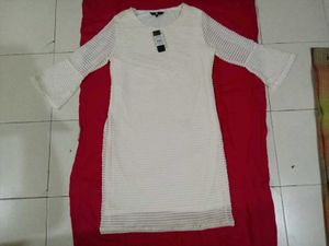 FIG White Textured Dress | New With Tag🏷 | Size L