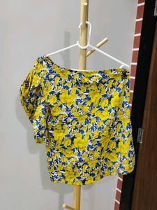 One Shoulder Printed Top
