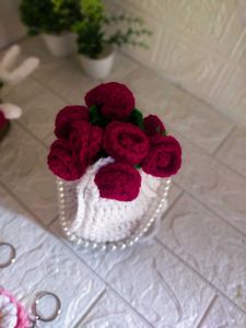 Crochet Rose potili bag