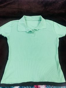 Pastel Green Linen T-Shirt – Regular Fit