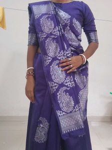 Purple Silk Saree