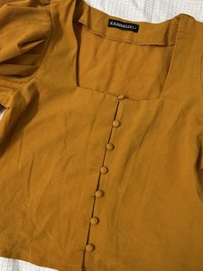Mustard Crop Top