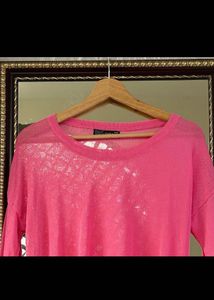 Pink High And Low Thin Top