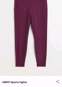 H&amp;M SPORTS TIGHTS (PLUM PURPLE)