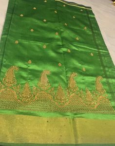Beautiful Parrot Green Saree