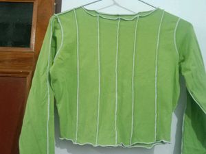 Green Long Sleeve Top