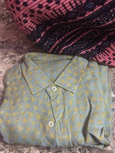 Patterned Button-Down Shirt