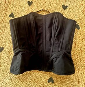 Black Lace-up  Rivet Corset Size S