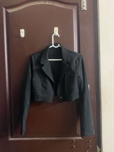 Black Cropped Blazer