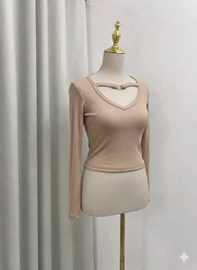 Elegant Cutout Long Sleeve Top