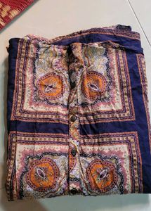 Patterned Long Sleeve Top