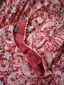 Paisley Print Long Sleeve Dress
