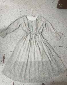 Floral Print Grey Dress