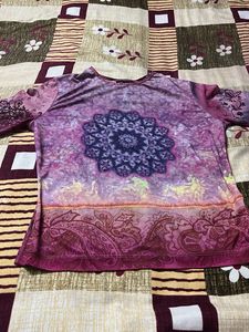 Patterned Long Sleeve Top