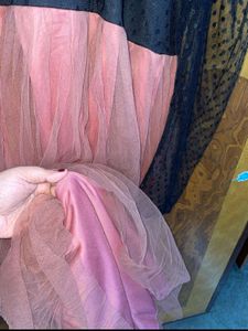 Athena Light Pink And Black Color Blocked Dress XL