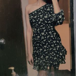 Floral One Shoulder Dress