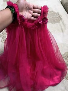 Hot Pink Tulle Party Dress Combo