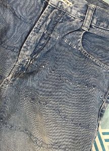 Blue Grey Textured Shorts (freebie)