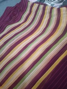 Dark Purple Satin Border Saree