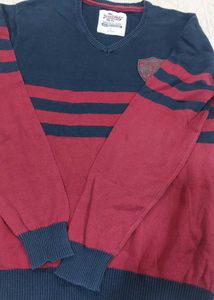 Striped V-Neck Sweater