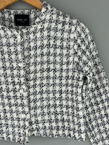 Houndstooth Cropped Jacket