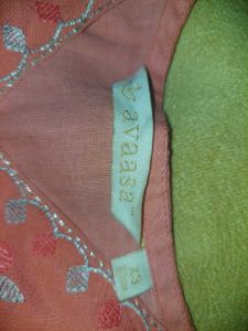 Rust Embroidered Kurti Dress