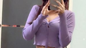 Purple Long Sleeve Top