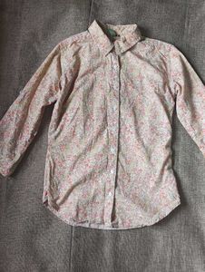 women's shirt | peach | floral
