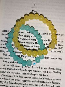 Combo Of Heart Centre Beaded Bracelets