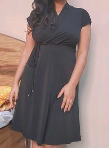 Elegant Black Wrap Dress