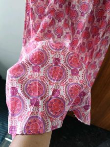 Pink Printed Kurta Set