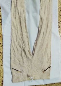 Cream Jeggings For Girls