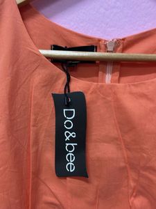 orange corset dress